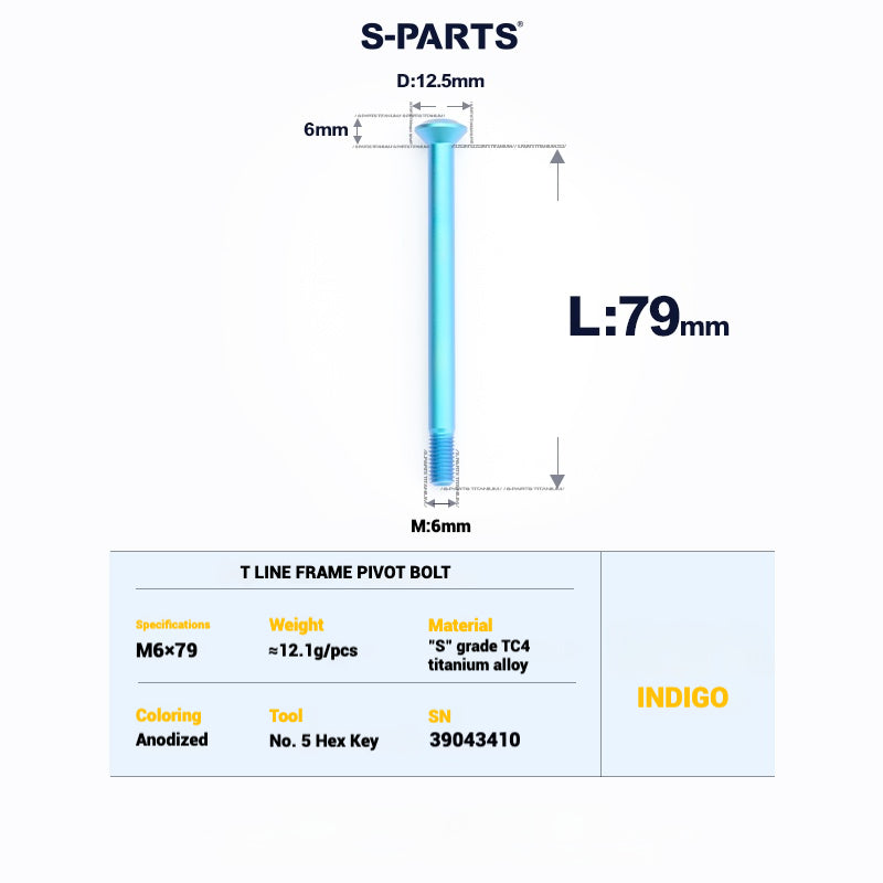 S-PARTS Titanium Bolt Upgrade Kit for Brompton | TC4 CNC Lightweight Frame & Hinge Hardware Set