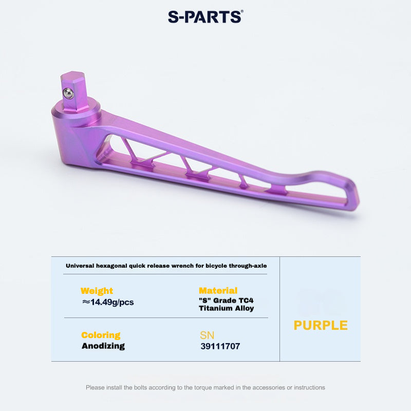 S-PARTS Titanium Quick-Release Thru Axle Set for Pinarello (24 Models) – 57.99g Ultra-Light | Multiple Anodized Colors