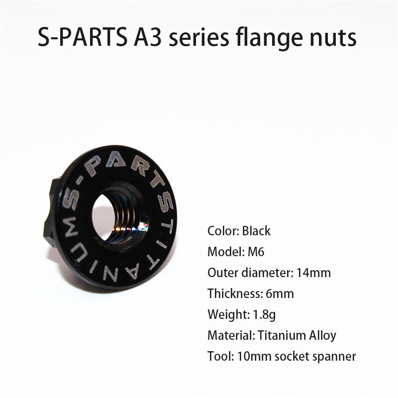 S-PARTS A3 flange nut electric vehicle titanium alloy screw M5 M6 M8 M10 motorcycle 12