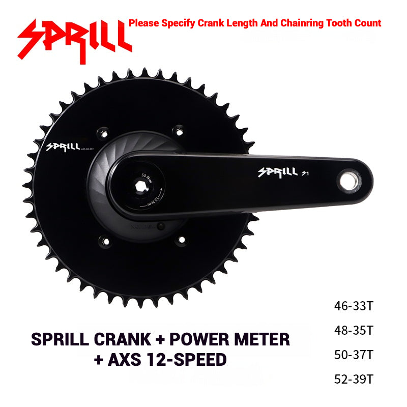 SPRILL High-Strength Carbon Road Crankset | Ultra-Lightweight | EASTON-Compatible with XCADEY Gen2 Power Meter