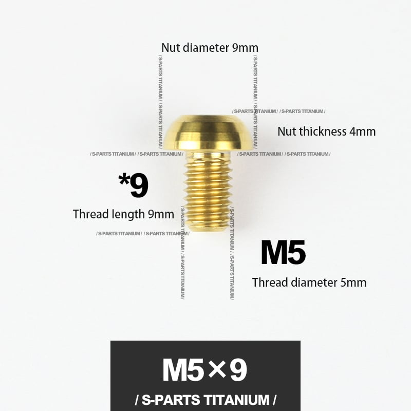 S-PARTS m5*10/14/16 mountain bike road bike bottle cage umbrella head titanium alloy disc screw