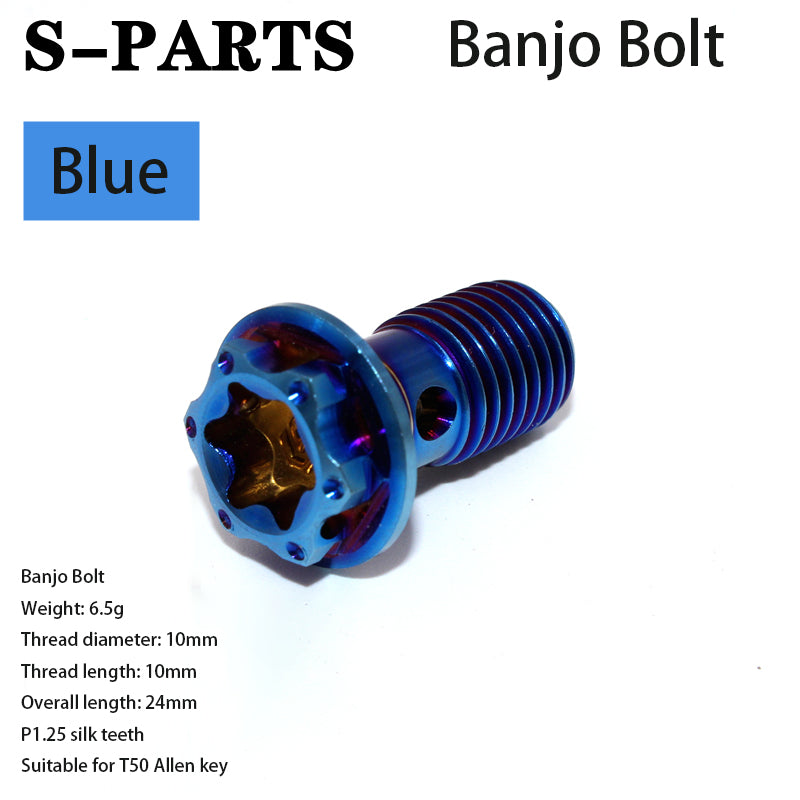 PARTI A3 lega di titanio M10 vite per tubo a foro singolo 1.0 vite moto elettrica tubo combinato a doppio foro