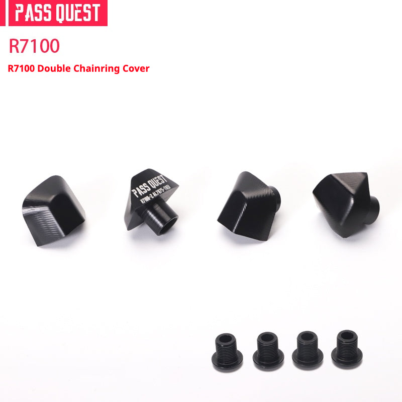 PASS QUEST 2R110BCD Fully Enclosed Chainring for Shimano R9200 / R8100 / R7100 | 11/12-Speed Double Chainring | 7075-T651 CNC Road Bike Chainring