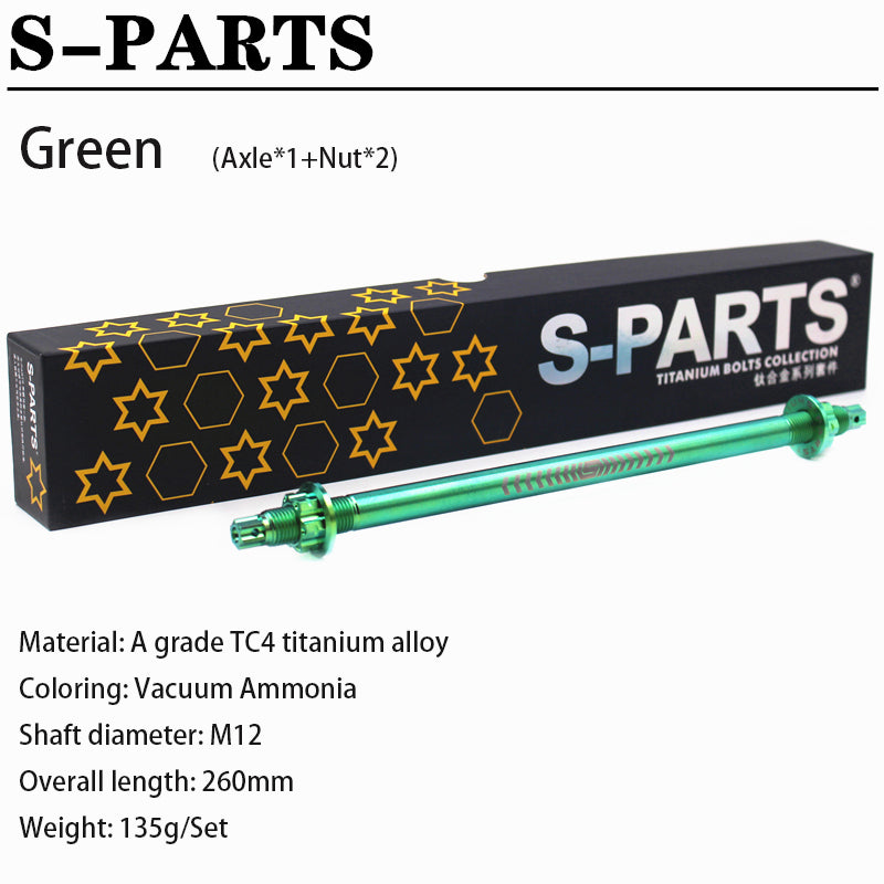 S-parts Nucleo assale anteriore in lega di titanio M12 260/280mm Auto elettrica Stan assale anteriore assale centrale