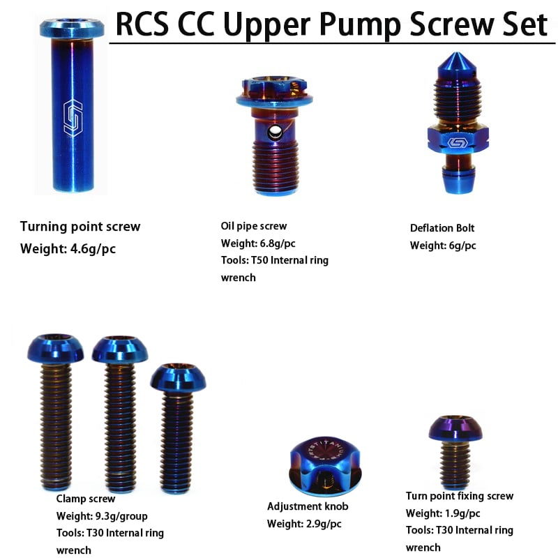 S-PARTS Brembo rcs RCS CC Titanium Upper Pump Screw Set Motorcycle Brake Bolt
