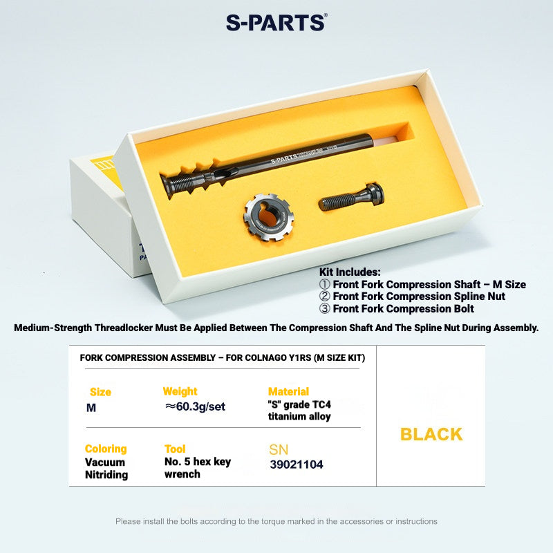Titanium Headset Compression Plug Kit for Colnago Y1RS | Fork Compression Assembly XS S M L