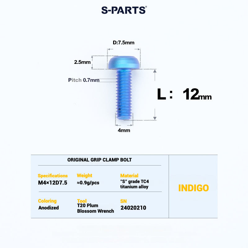 S-PARTS Titanium Bolt Upgrade Kit for Brompton | TC4 CNC Lightweight Frame & Hinge Hardware Set
