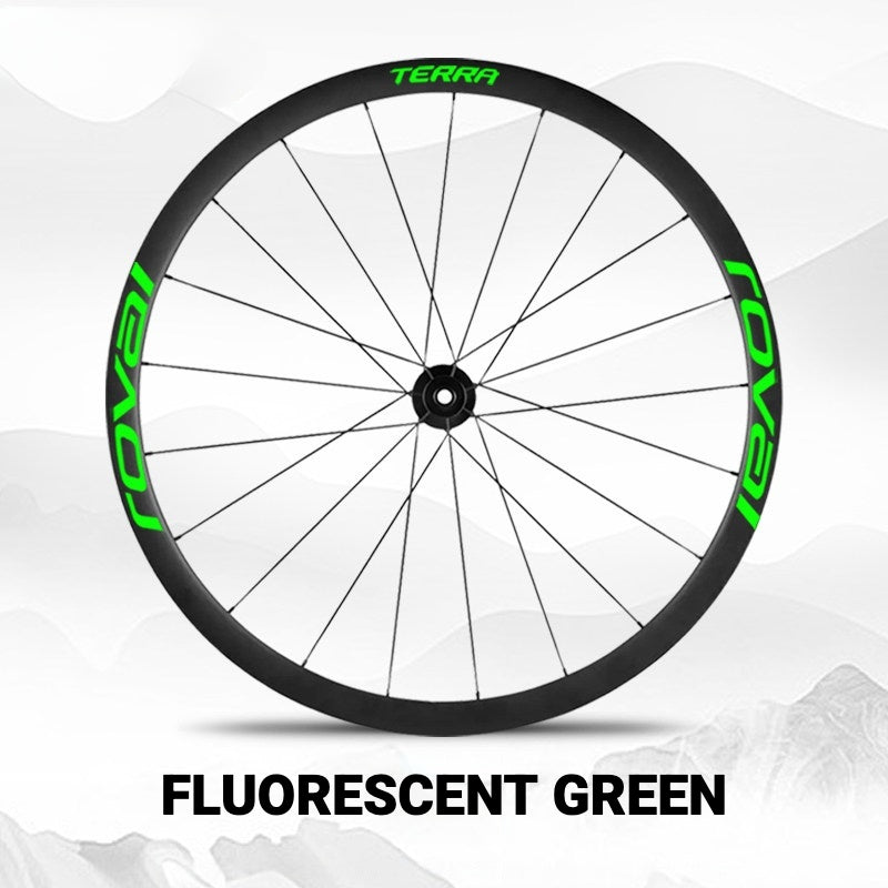 ROVAL TERRA Wheel Decal Kit | Custom Color Logo Stickers for Gravel & Road Bike Wheels