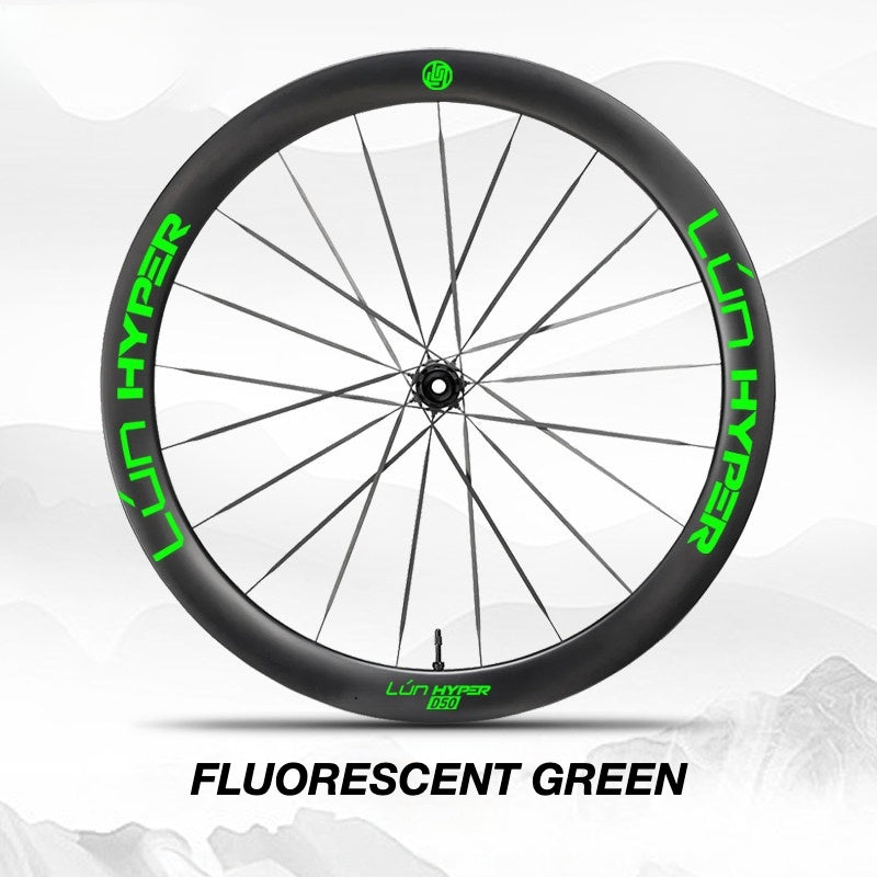 Infinity Logo Decals for Lún HYPER 5 D50 Gen 5 Wheelset | Waterproof Rim Overlay Stickers(Complete Decal Set for Two Wheels + Spare Decals Included)