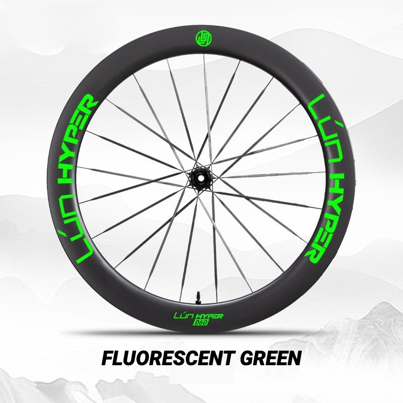 Infinity Logo Decals for Lún HYPER 5 D60 Gen 5 Wheelset | Waterproof Rim Overlay Stickers(Complete Decal Set for Two Wheels + Spare Decals Included)