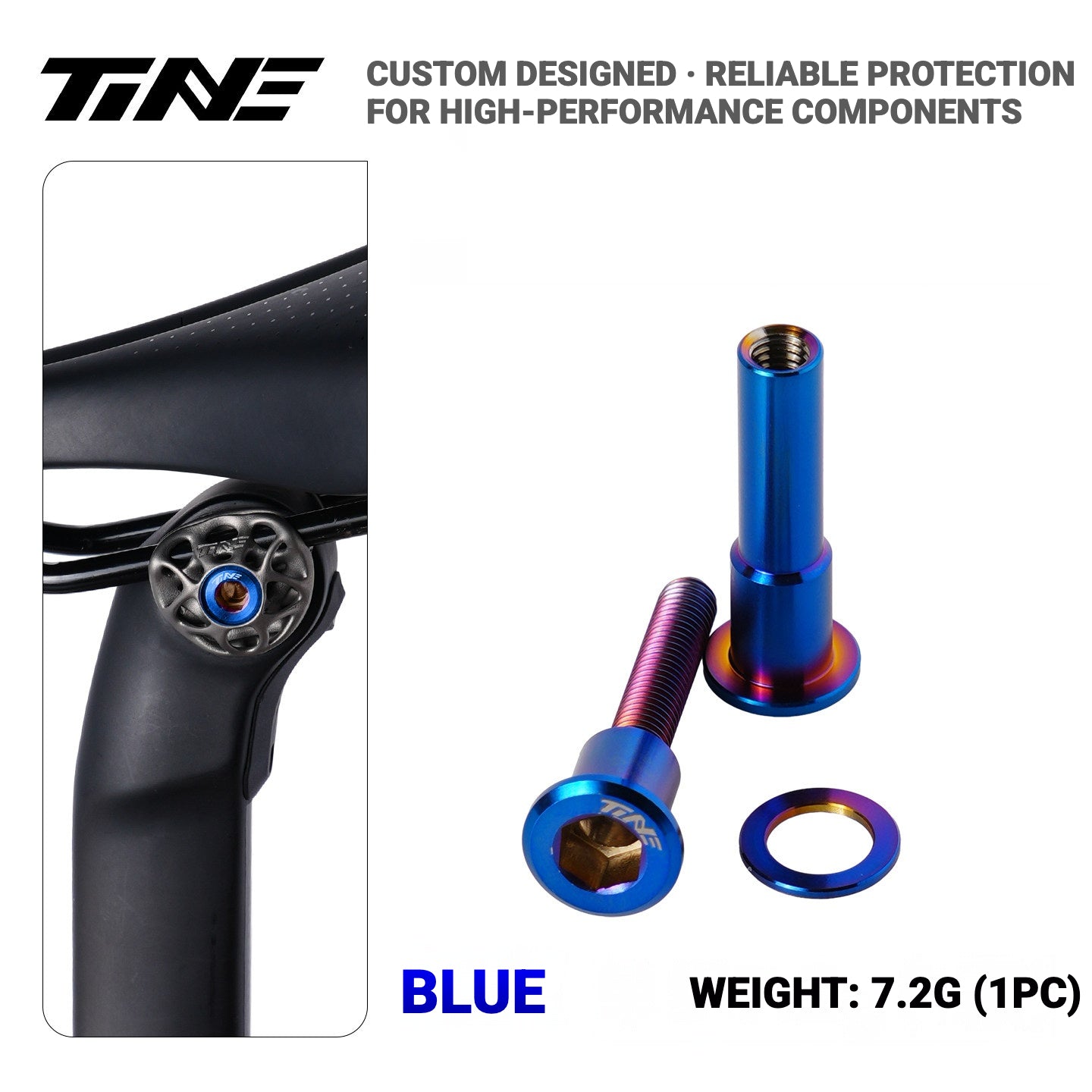 TiNE Titanium Seatpost Clamp Bolt Kit for Specialized Road Bikes – Lightweight Saddle Clamp Hardware Upgrade