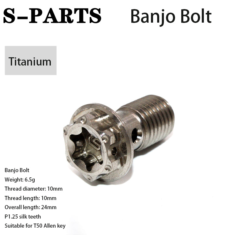 PARTI A3 lega di titanio M10 vite per tubo a foro singolo 1.0 vite moto elettrica tubo combinato a doppio foro