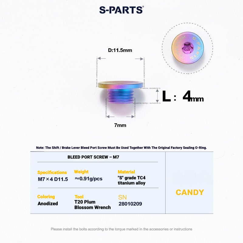 S-PARTS Titanium Bolt Kit for Shimano Ultegra Di2 R8170 Disc Brake & Shifter | Road Bike Upgrade