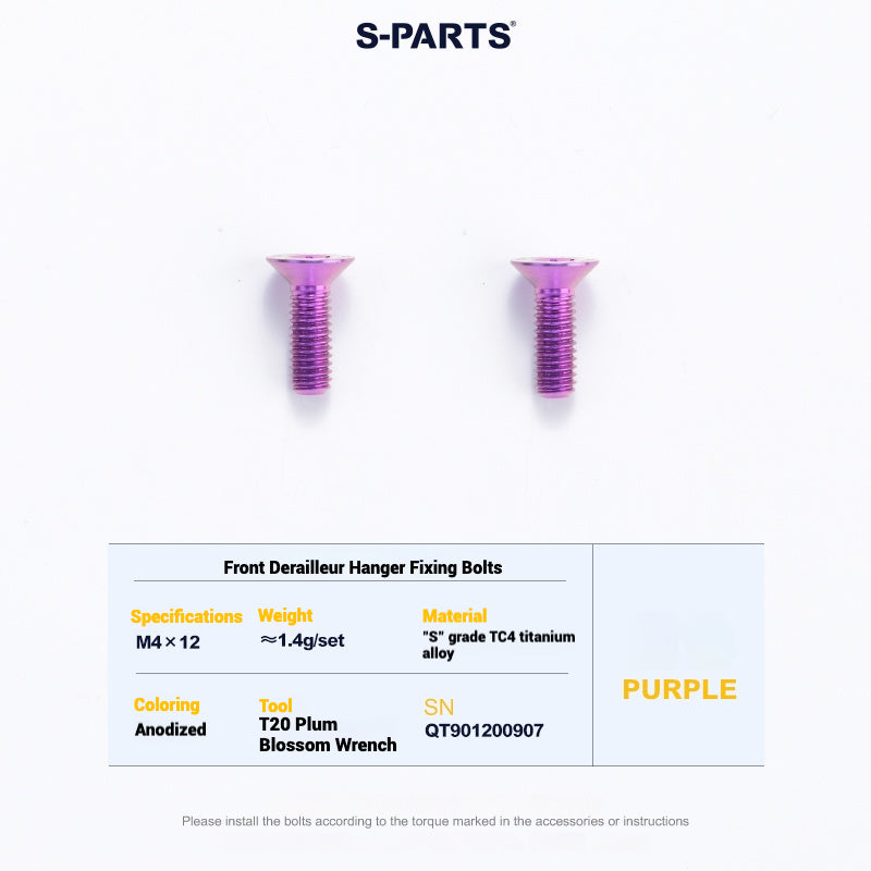 Cervélo S5 Titanium Bolt Kit – Full Frame Lightweight Upgrade Set | CNC TC4 Ti Bolts for Cervélo S5