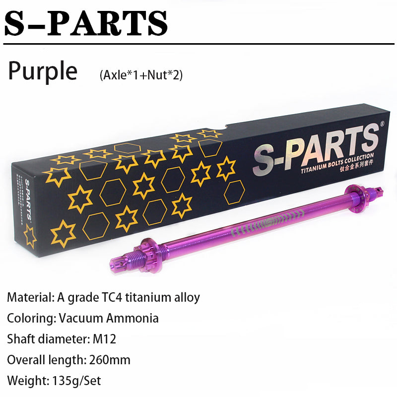 S-parts Nucleo assale anteriore in lega di titanio M12 260/280mm Auto elettrica Stan assale anteriore assale centrale