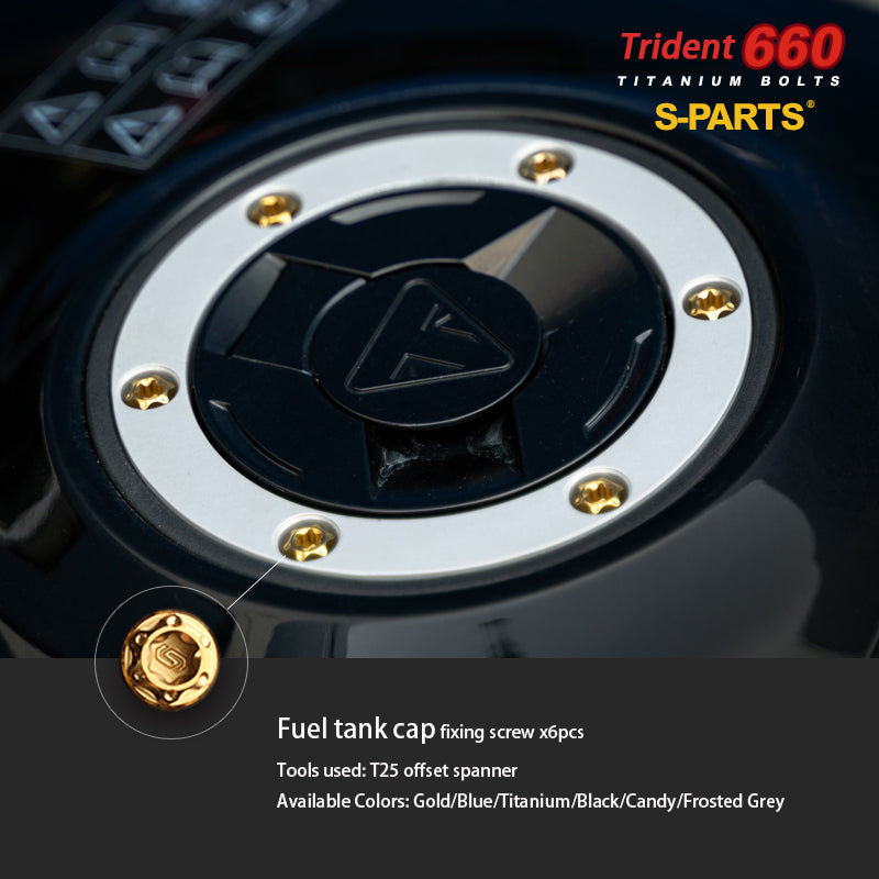 Trident 660 A3 modified motorcycle whole car titanium alloy screws locomotive nuts