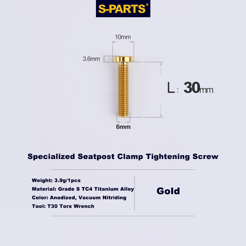 Specialized Seatpost Clamp Tightening Screw|Seatpost Clamp Wedge
Titanium Bolt For Specialized SL6, SL7, SL8 And Venge Oilslick