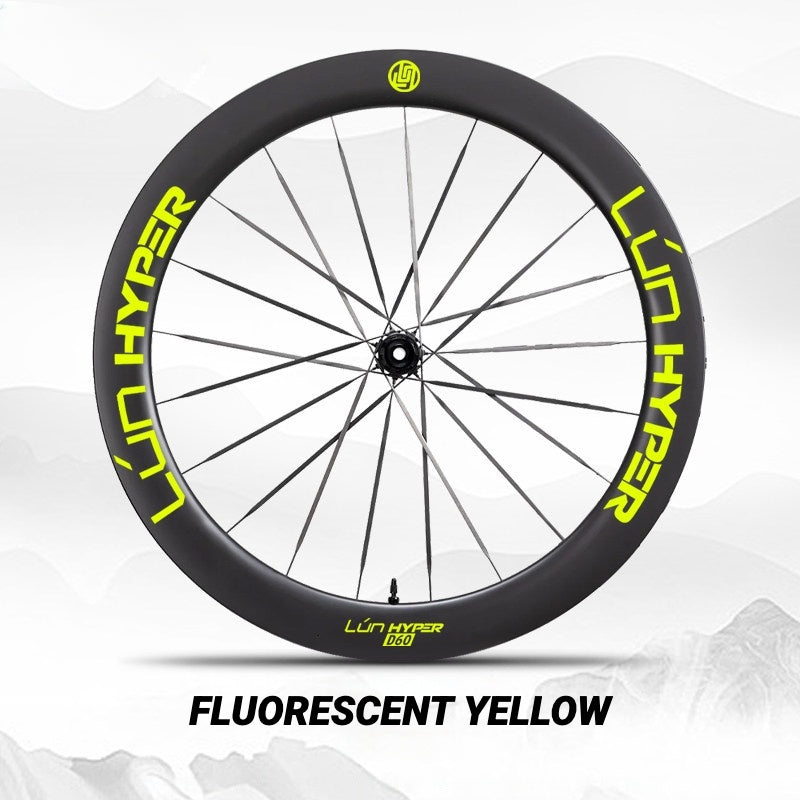 Infinity Logo Decals for Lún HYPER 5 D60 Gen 5 Wheelset | Waterproof Rim Overlay Stickers(Complete Decal Set for Two Wheels + Spare Decals Included)