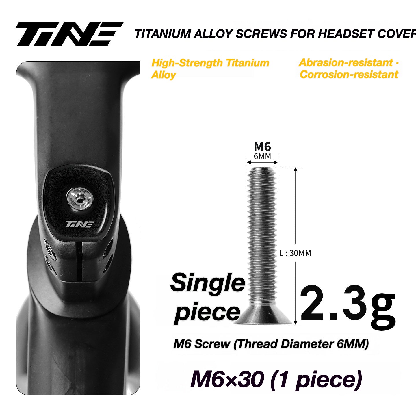 TiNE Ultra-Light Titanium Headset Top Cap Screws | Precision CNC Titanium Upgrade
