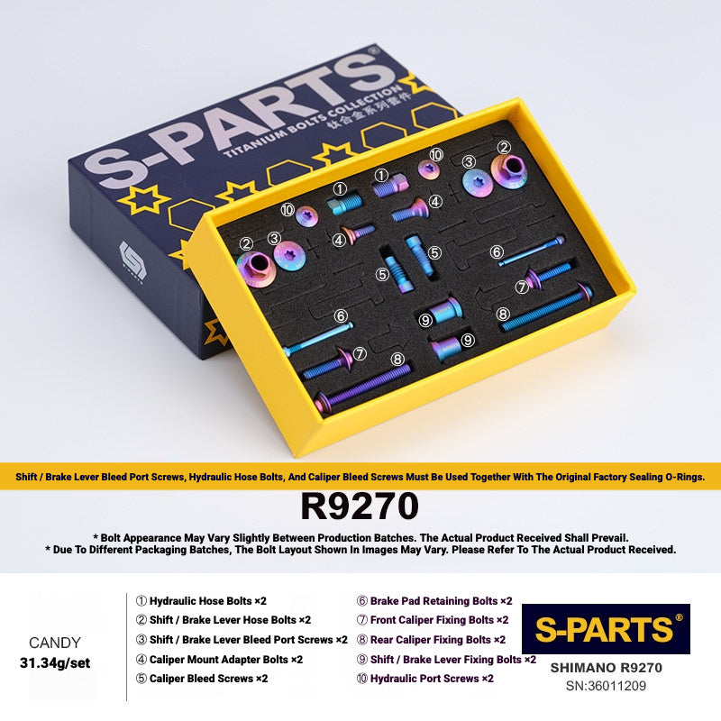 Shimano Dura-Ace R9270 Titanium Disc Brake Bolt Kit