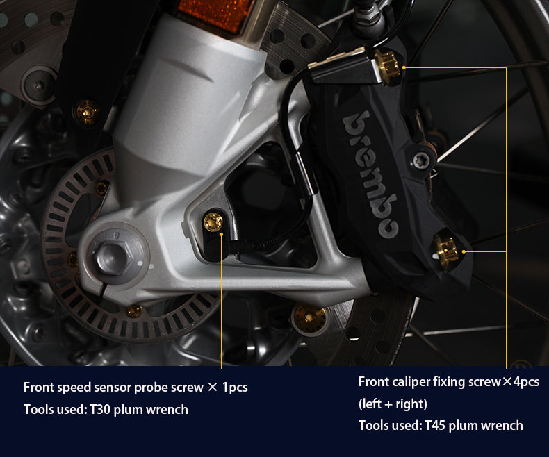 Kit viti S-parts BMW GS1200 Bulloni serie A3 Titanio Stan