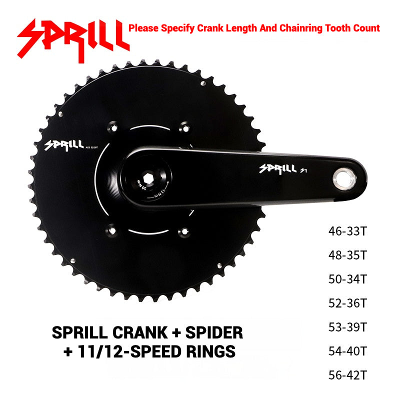 SPRILL High-Strength Carbon Road Crankset | Ultra-Lightweight | EASTON-Compatible with XCADEY Gen2 Power Meter
