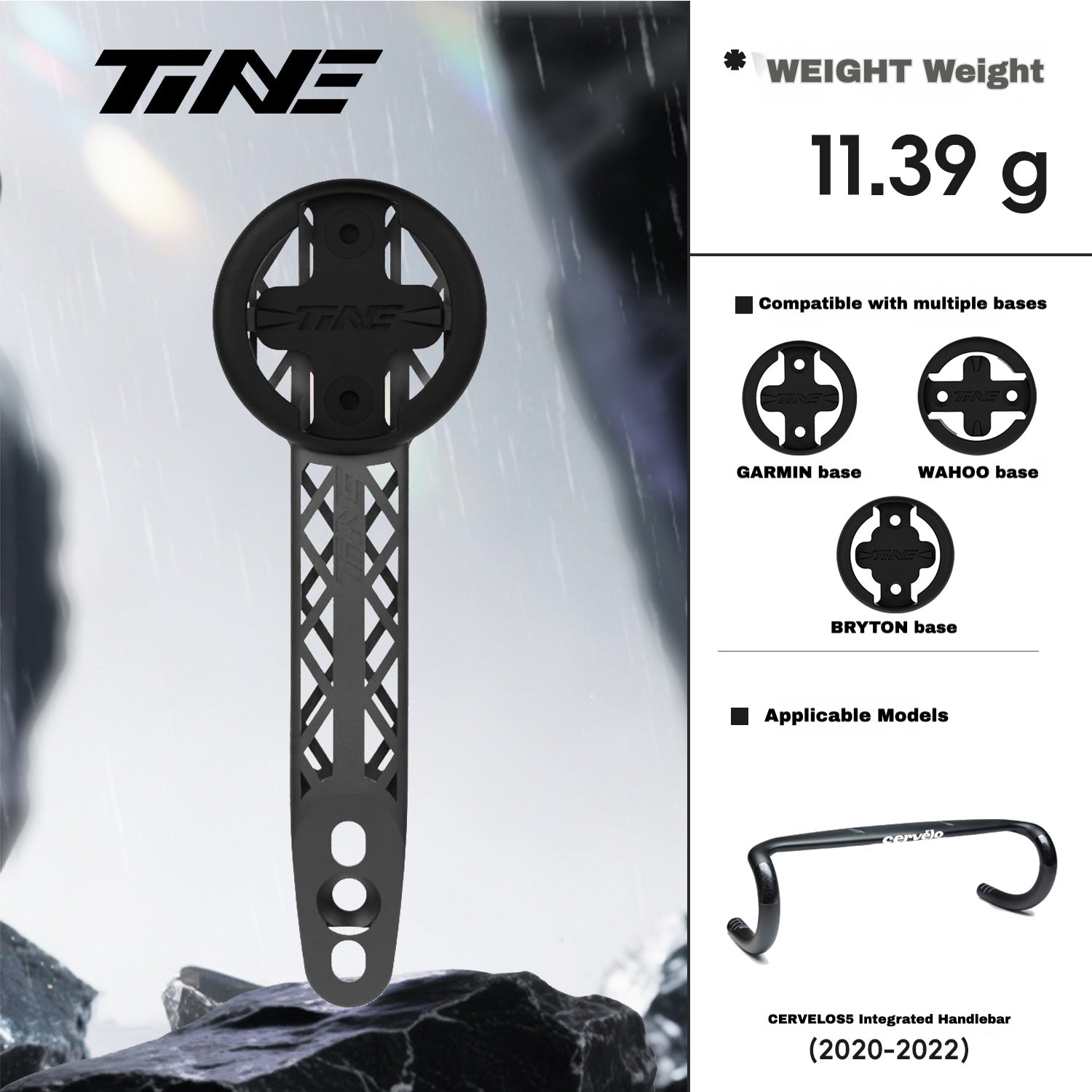 Cervelo Titanium Computer Mount|S5 2020–2026 · SOLOIST · SS · R5|Garmin · Wahoo · Bryton Compatible