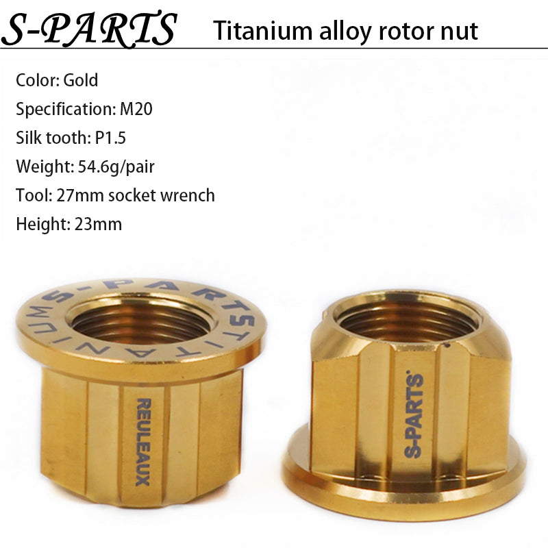 S-parts A3 series M16/18/20 titanium alloy rotor motor nuts electric motorcycle