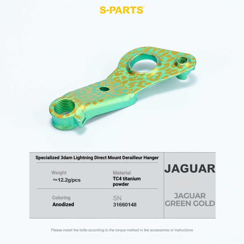 S-PARTS 3DAM Titanium Direct Mount Derailleur Hanger for Specialized | Ultralight 3D Printed Bike Hanger