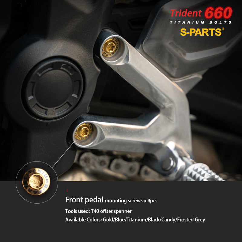 Trident 660 A3 modified motorcycle whole car titanium alloy screws locomotive nuts