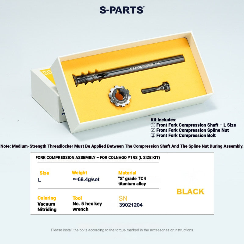 Titanium Headset Compression Plug Kit for Colnago Y1RS | Fork Compression Assembly XS S M L