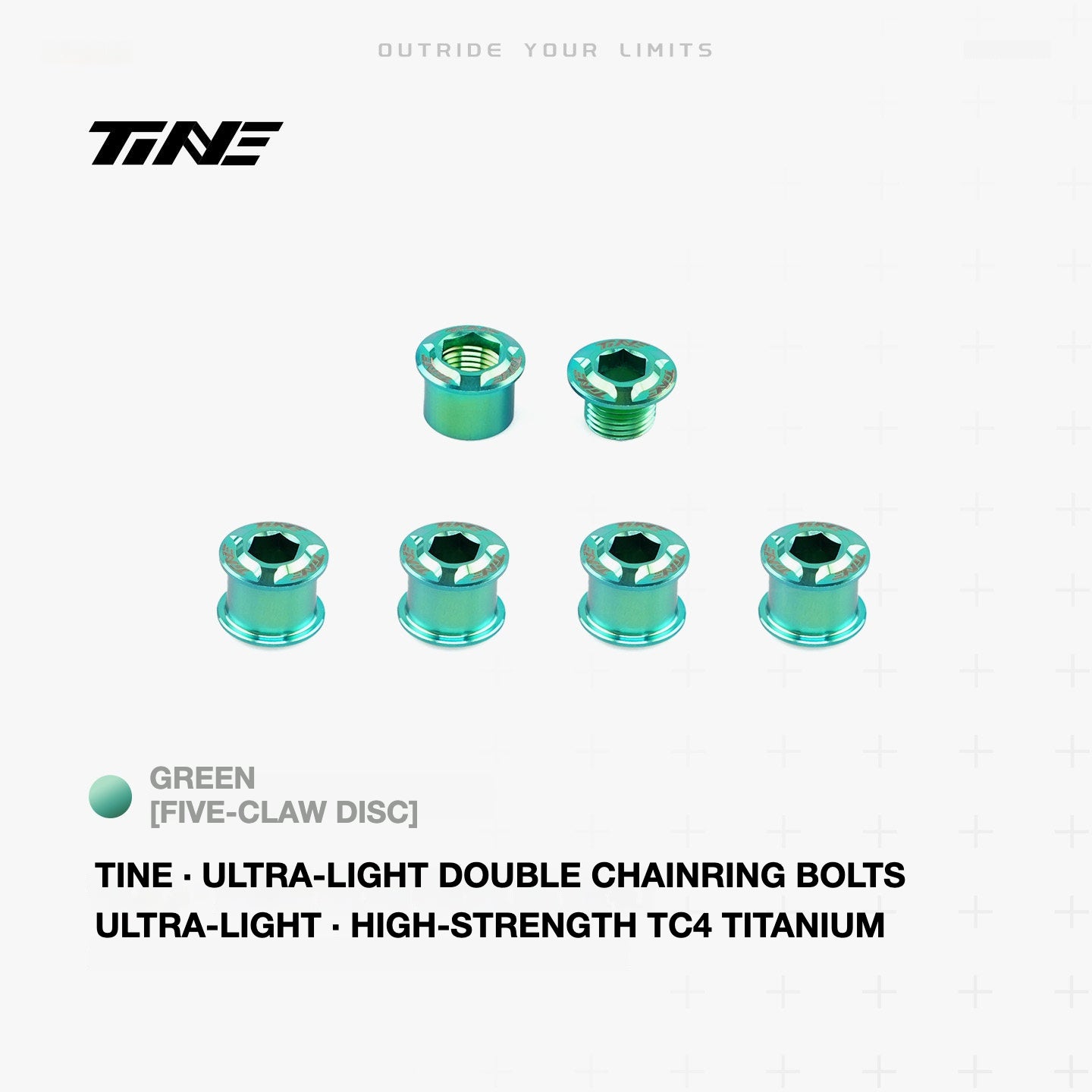 TiNE Titanium Double Chainring Bolts – Ultra-Light 2.0g Road Bike Upgrade Hardware