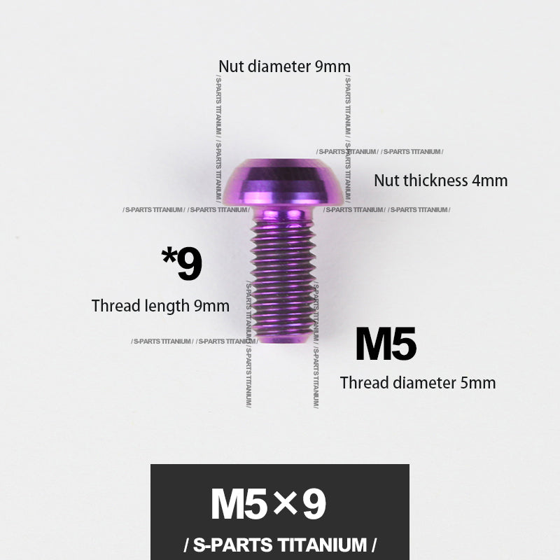 S-PARTS m5*10/14/16 mountain bike road bike bottle cage umbrella head titanium alloy disc screw