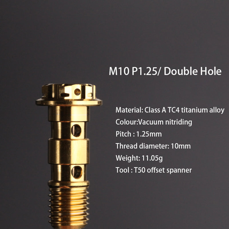 PARTI A3 lega di titanio M10 vite per tubo a foro singolo 1.0 vite moto elettrica tubo combinato a doppio foro