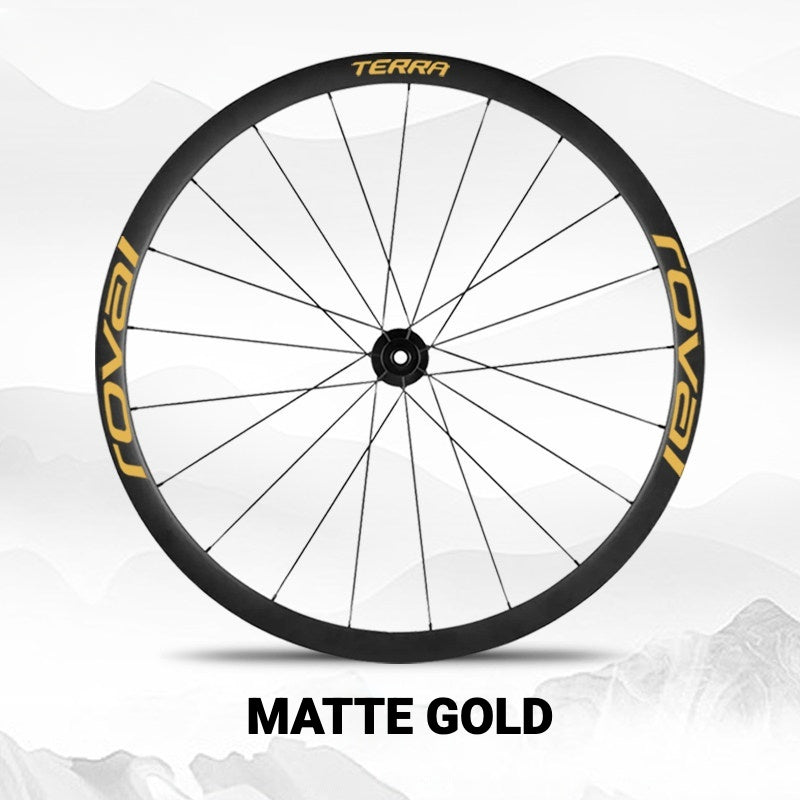 ROVAL TERRA Wheel Decal Kit | Custom Color Logo Stickers for Gravel & Road Bike Wheels