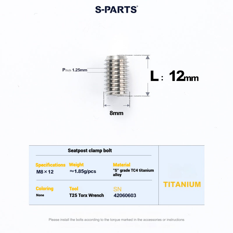 Cervélo S5 Titanium Bolt Kit – Full Frame Lightweight Upgrade Set | CNC TC4 Ti Bolts for Cervélo S5