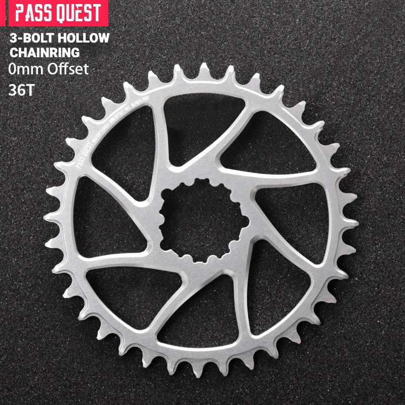 PASS QUEST SRAM 3-Bolt Direct-Mount Narrow-Wide Chainring | GXP DUB XX1 GX NX | 0mm Offset