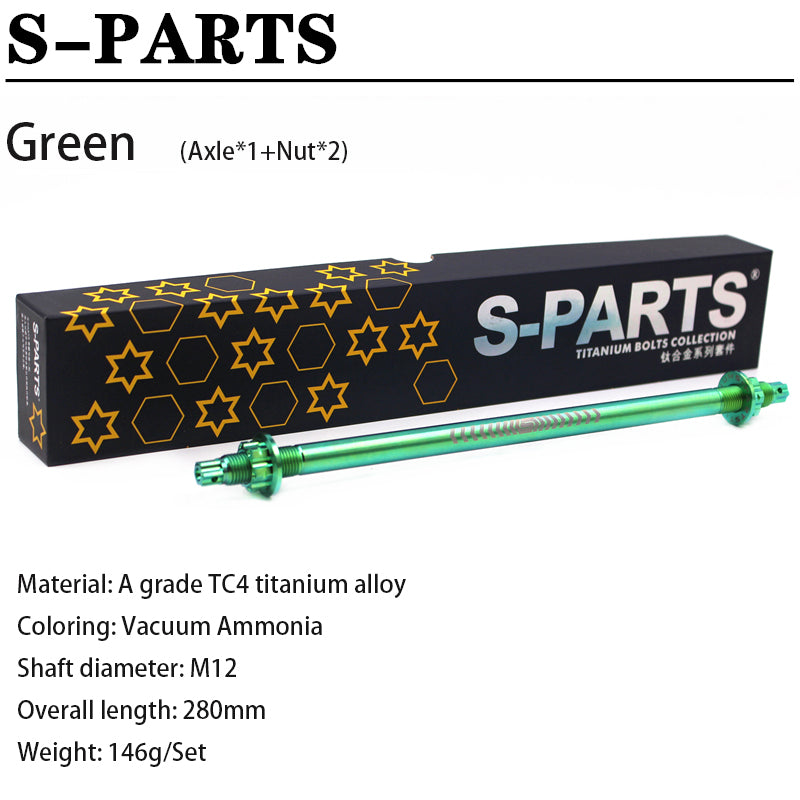 S-parts Nucleo assale anteriore in lega di titanio M12 260/280mm Auto elettrica Stan assale anteriore assale centrale
