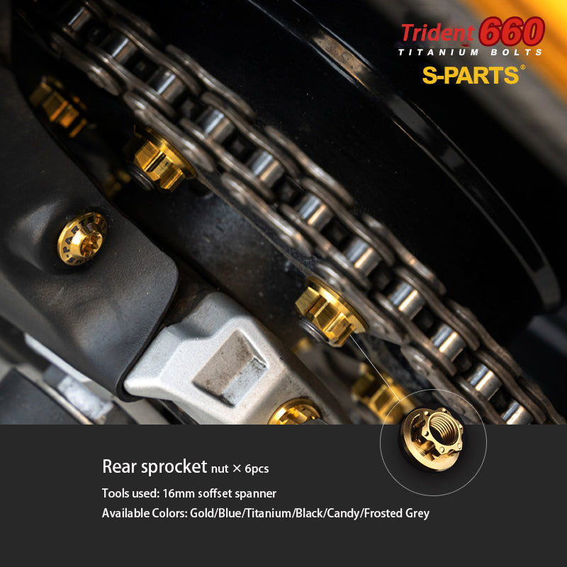 Trident 660 A3 modified motorcycle whole car titanium alloy screws locomotive nuts