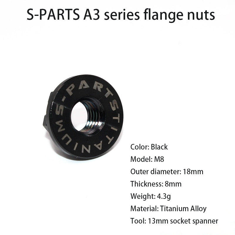 S-PARTS A3 flange nut electric vehicle titanium alloy screw M5 M6 M8 M10 motorcycle 12