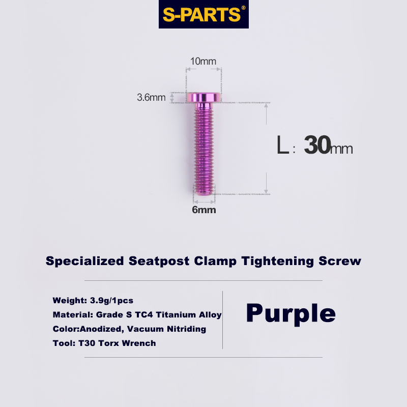 Specialized Seatpost Clamp Tightening Screw|Seatpost Clamp Wedge
Titanium Bolt For Specialized SL6, SL7, SL8 And Venge Oilslick