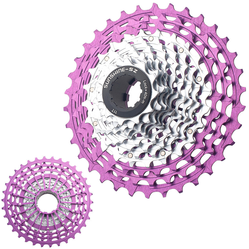 SUNSHINE Road Bike 11 / 12 Speed SLR Ultralight Color Cassette 11-36T HG Freehub 7075 Alloy