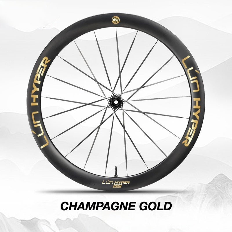 Infinity Logo Decals for Lún HYPER 5 D50 Gen 5 Wheelset | Waterproof Rim Overlay Stickers(Complete Decal Set for Two Wheels + Spare Decals Included)