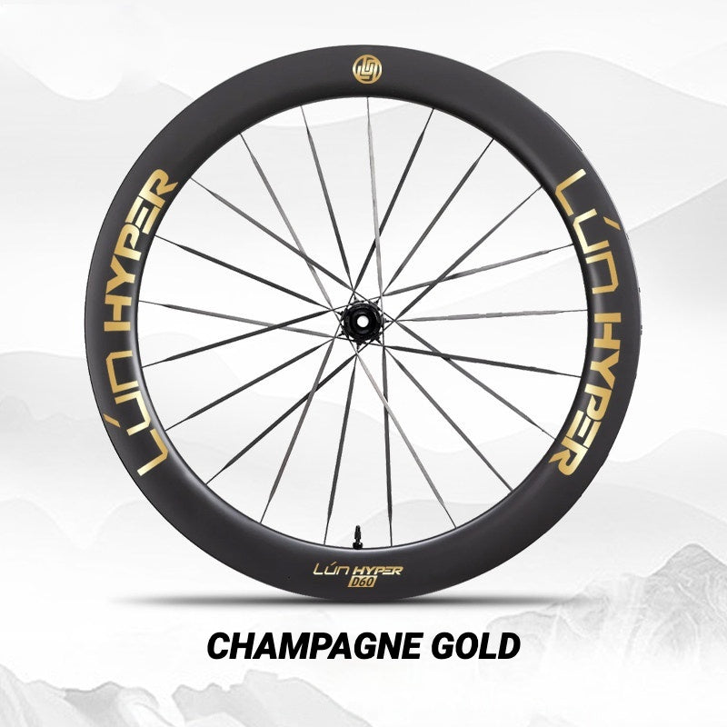 Infinity Logo Decals for Lún HYPER 5 D60 Gen 5 Wheelset | Waterproof Rim Overlay Stickers(Complete Decal Set for Two Wheels + Spare Decals Included)