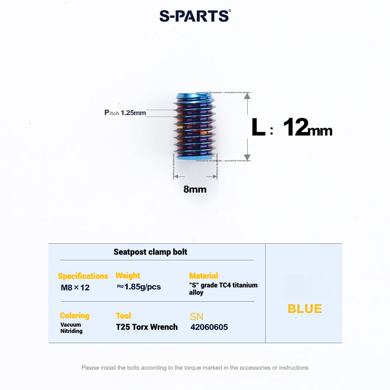 Cervélo S5 Titanium Bolt Kit – Full Frame Lightweight Upgrade Set | CNC TC4 Ti Bolts for Cervélo S5