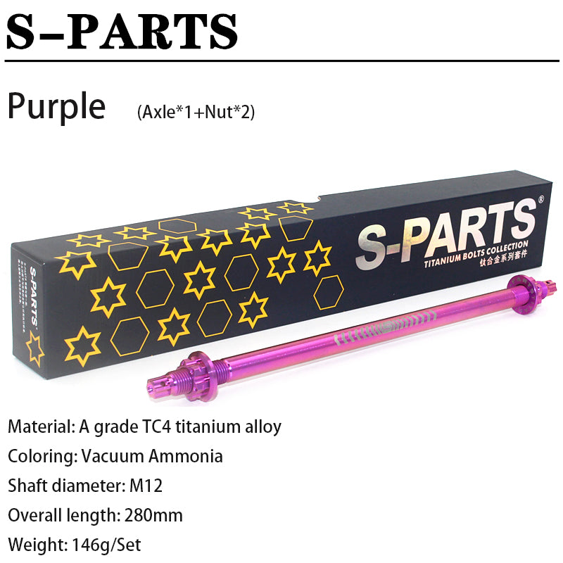 S-parts Nucleo assale anteriore in lega di titanio M12 260/280mm Auto elettrica Stan assale anteriore assale centrale