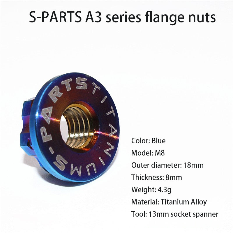 S-PARTS A3 flange nut electric vehicle titanium alloy screw M5 M6 M8 M10 motorcycle 12