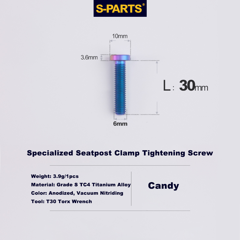 Specialized Seatpost Clamp Tightening Screw|Seatpost Clamp Wedge
Titanium Bolt For Specialized SL6, SL7, SL8 And Venge Oilslick