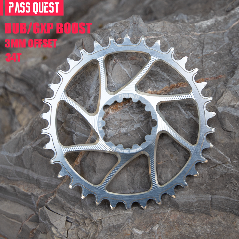 PASS QUEST SRAM 3-Bolt Direct-Mount Narrow-Wide Chainring | GXP DUB | 3mm / 6mm Offset