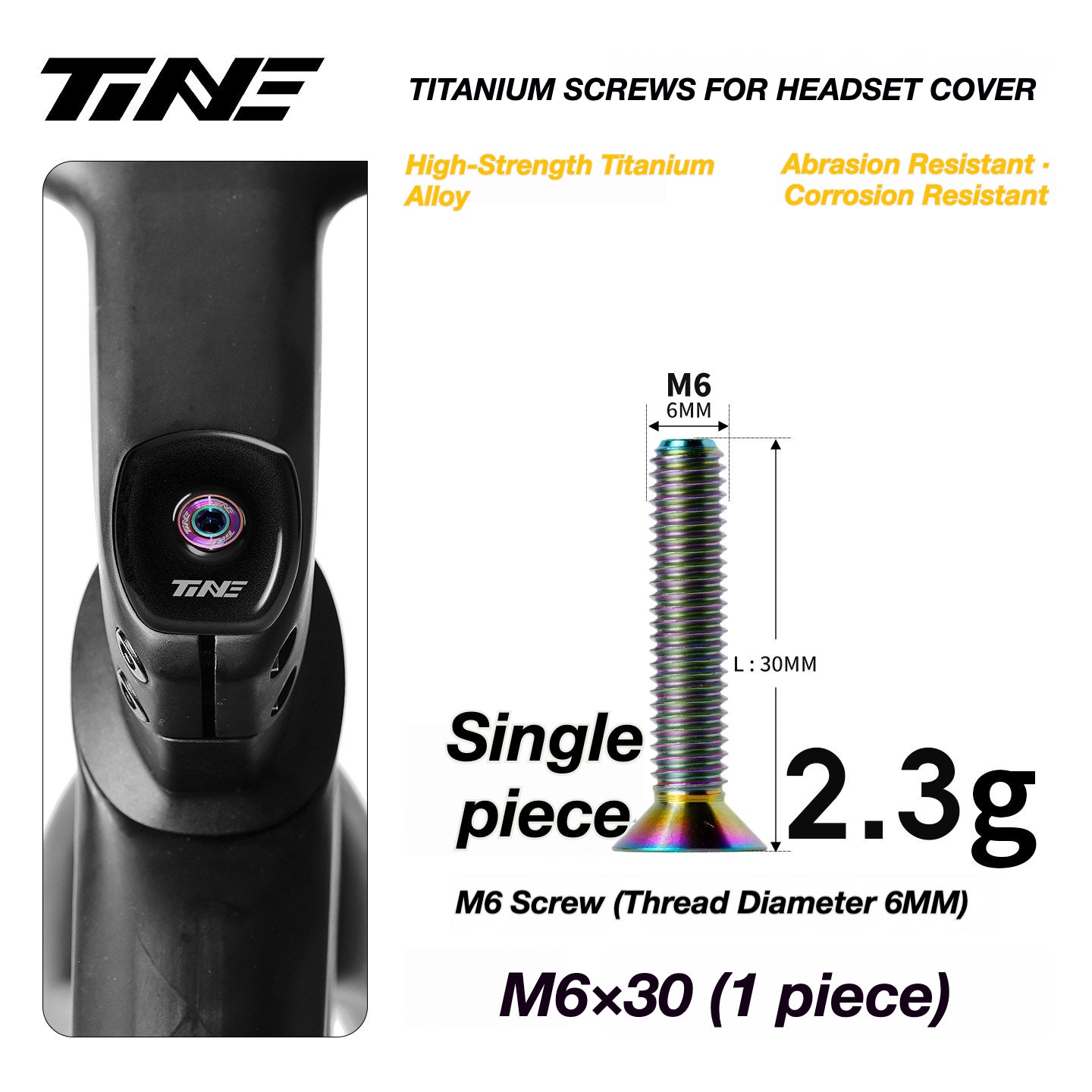 TiNE Ultra-Light Titanium Headset Top Cap Screws | Precision CNC Titanium Upgrade